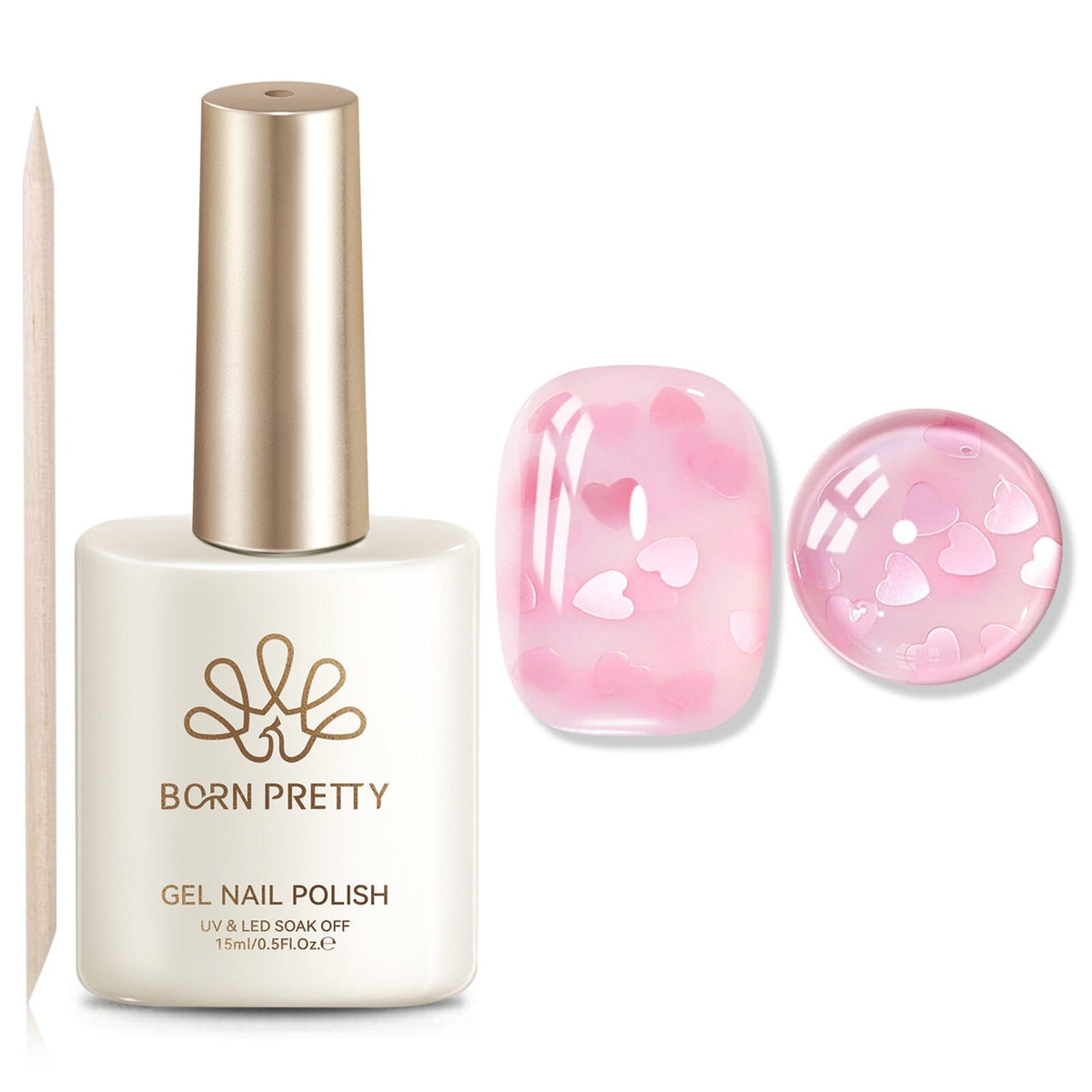 Jelly Gel Polish TS01~TS71 15ml Gel Nail Polish BORN PRETTY TS29-Secret Kiss 