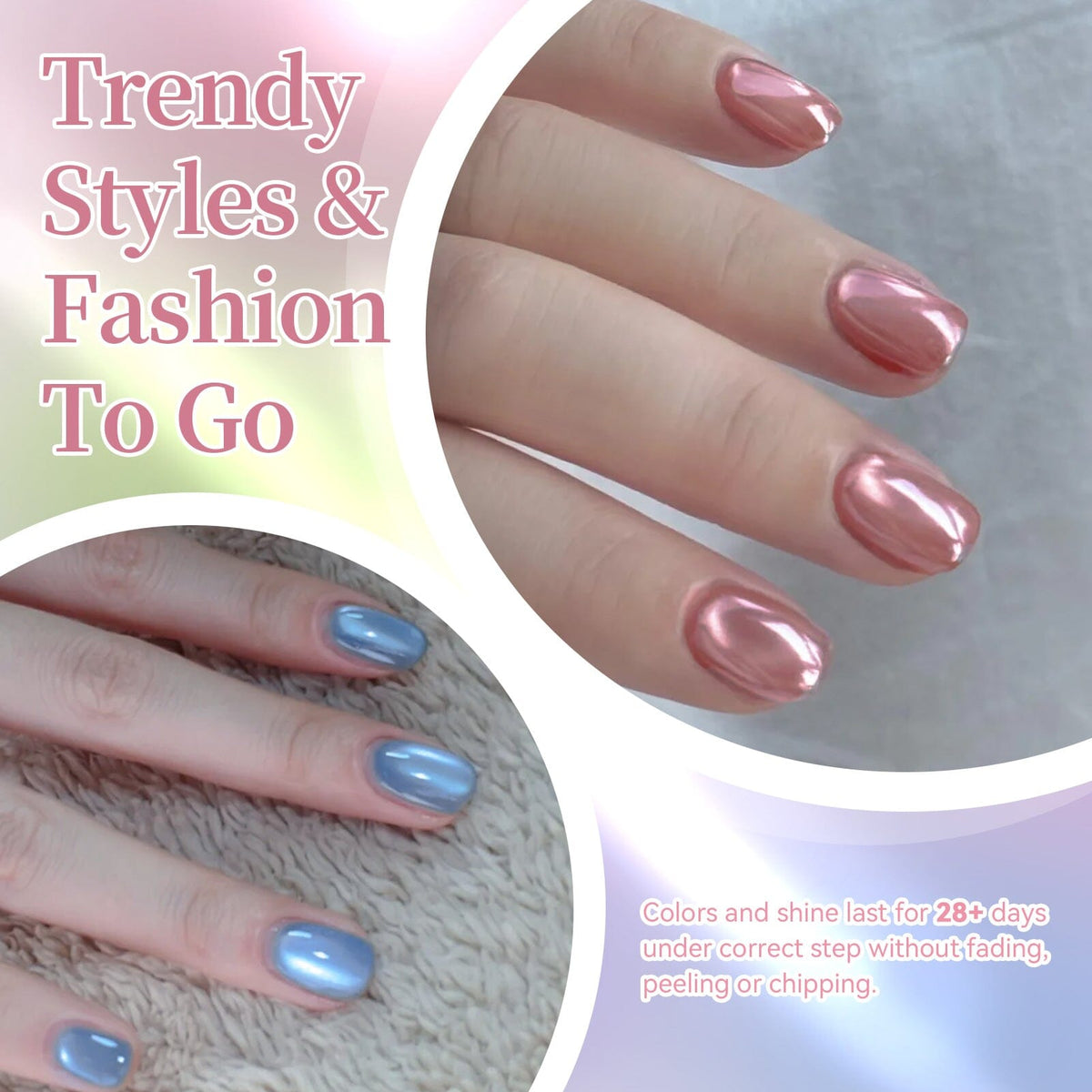 6 Colors Mirror Cat Magnetic Gel Set M40 Sky Mirror 7ml HEMA/TPO FREE Gel Nail Polish BORN PRETTY 