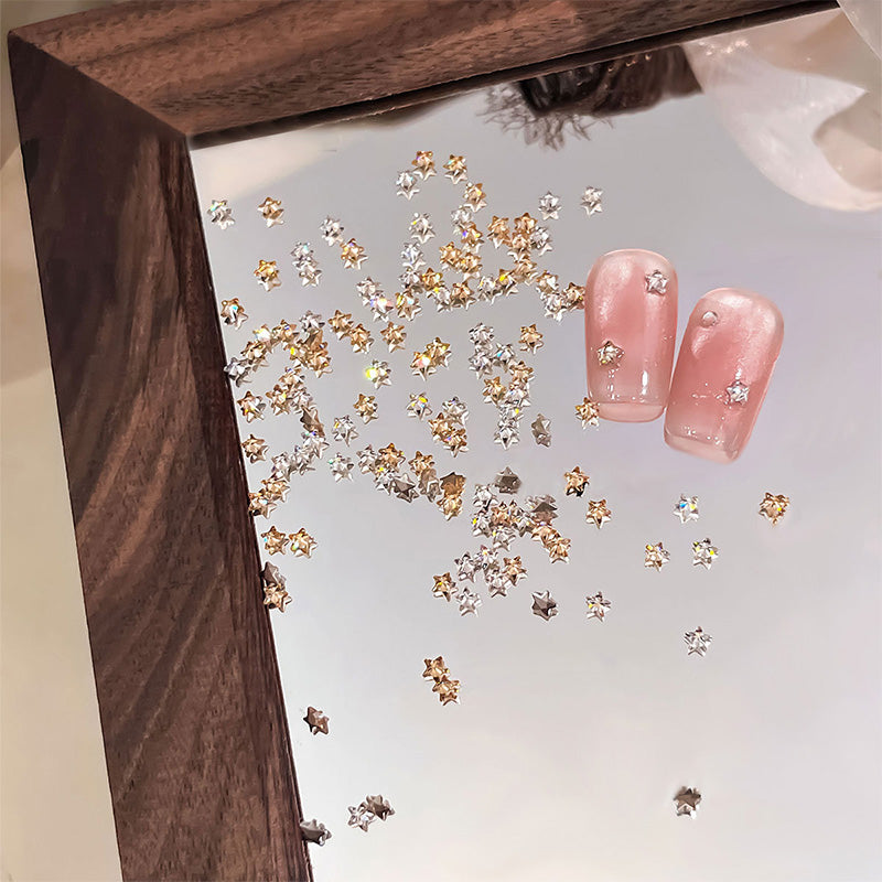 30pcs Sparkling Star Zircon Nail Decoration