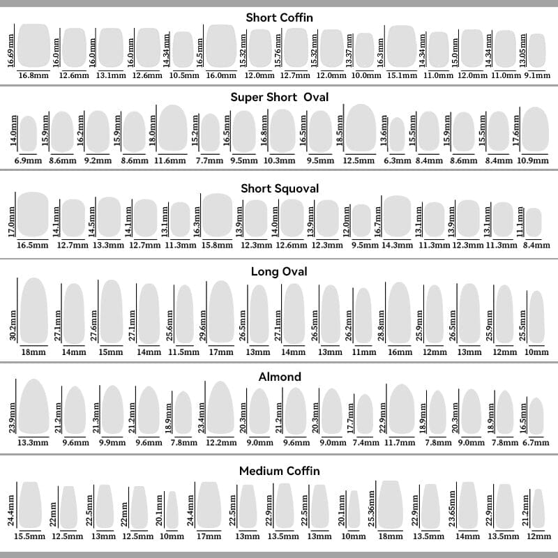 30pcs Press on Nails #03 White Long Oval Sizes XS, S, M Clearance No Brand 