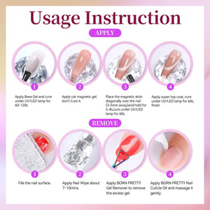 Colored Cat Magnetic Gel MY431 Summer Light 15ml Gel Nail Polish BORN PRETTY 