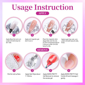 Colored Cat Magnetic Gel MY434 Summer Light 15ml Gel Nail Polish BORN PRETTY 