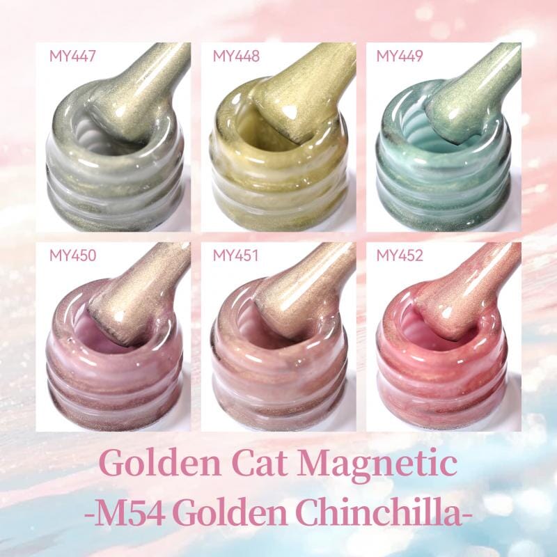 6 Colors Cat Magnetic Gel M54 Golden Chinchilla 7ml Gel Nail Polish BORN PRETTY 