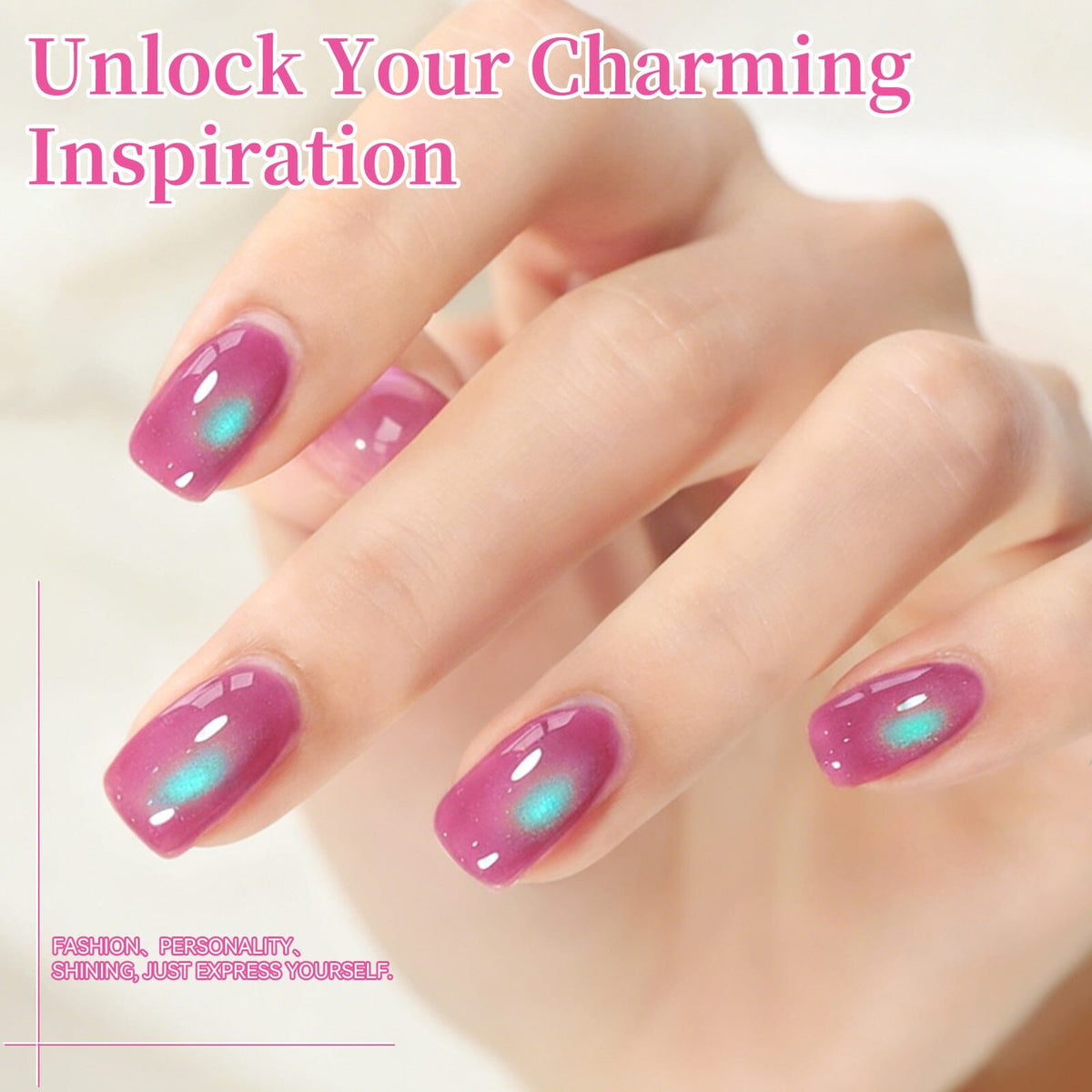 6 Colors Colored Cat Magnetic Gel M56 Flora Isla 7ml Gel Nail Polish BORN PRETTY 