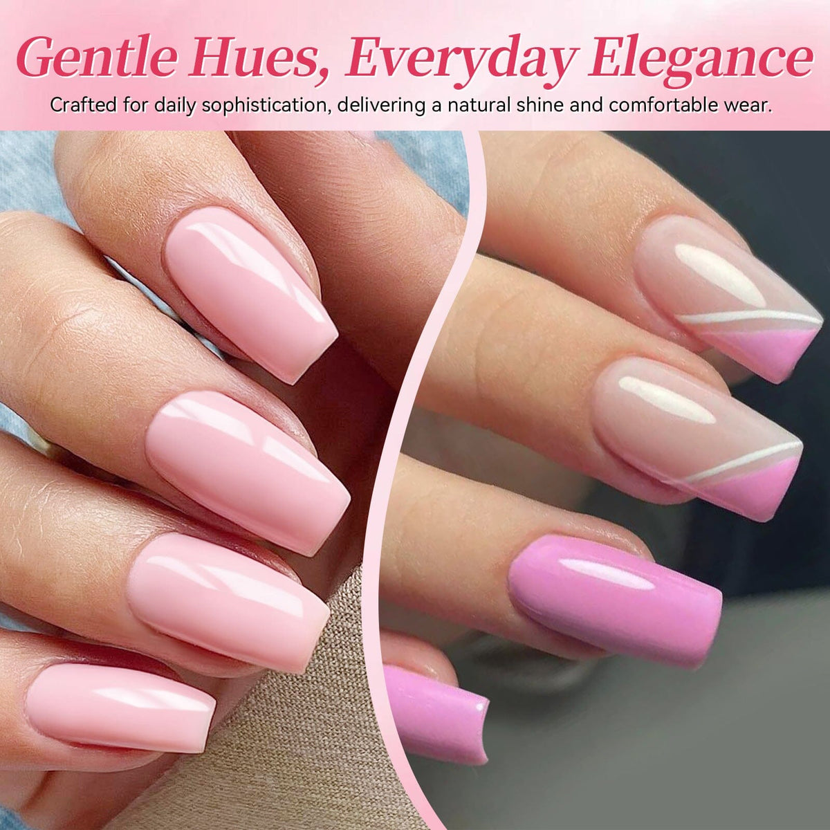 6 Colors Color Gel S44 Soft Pulse 7ml HEMA/TPO FREE Gel Nail Polish BORN PRETTY 