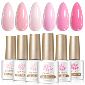 6 Colors Gel Set S45 By Habit 7ml Gel Nail Polish BORN PRETTY 