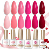 6 Bottles Color Gel Polish Set 7ml Gel Nail Polish BORN PRETTY S47 Y2K Neon 