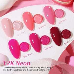 6 Colors Gel Set S47 Y2K Neon 7ml Gel Nail Polish BORN PRETTY 