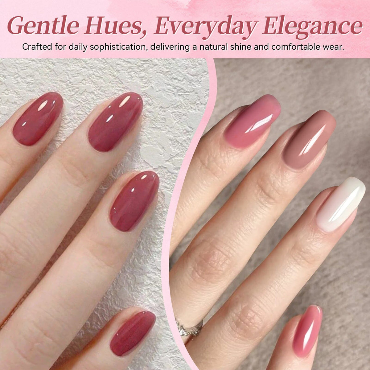6 Colors Gel Set S50 Just Right 7ml Gel Nail Polish BORN PRETTY 