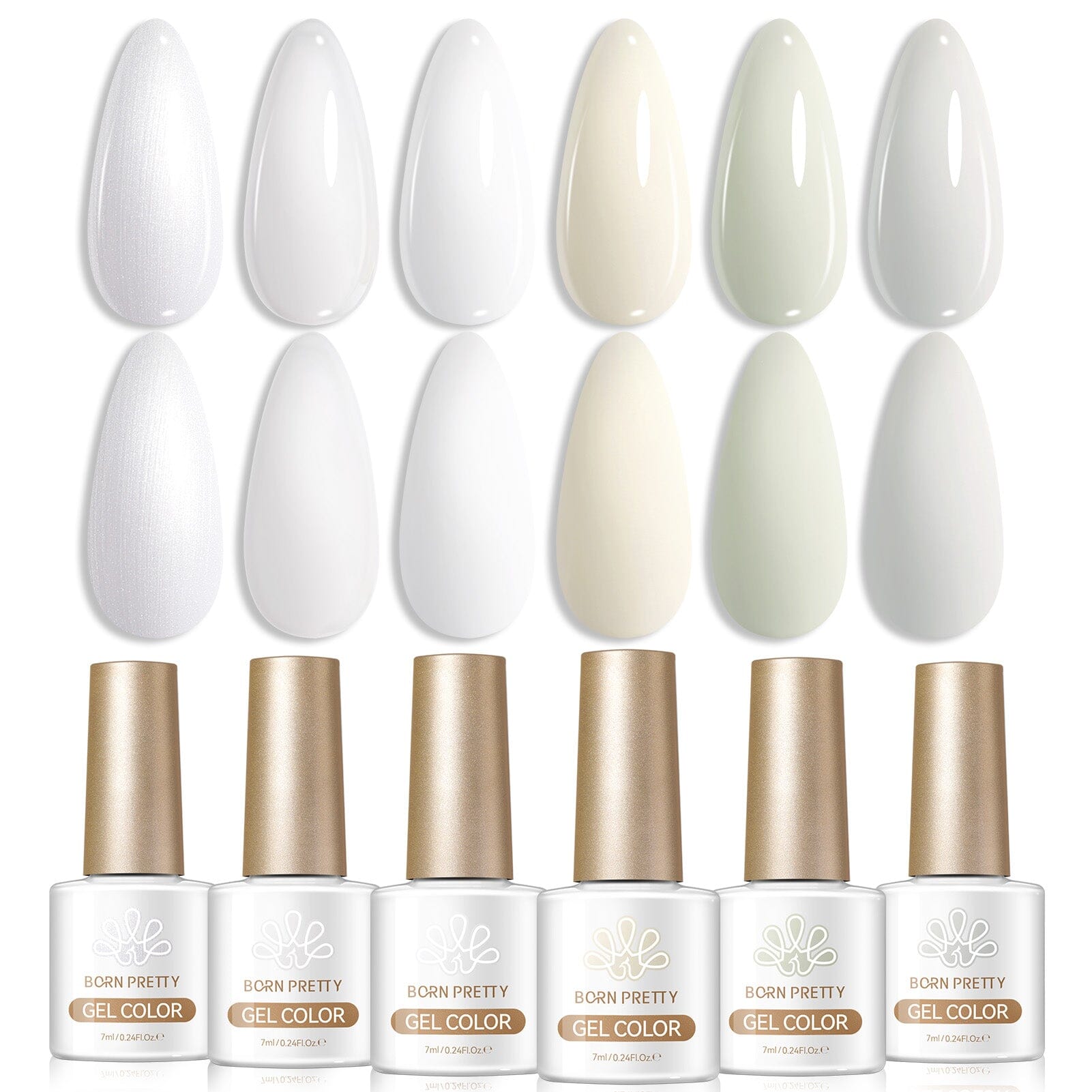 6 Bottles Color Gel Polish Set 7ml Gel Nail Polish BORN PRETTY 