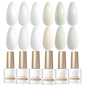 6 Bottles Color Gel Polish Set 7ml Gel Nail Polish BORN PRETTY 