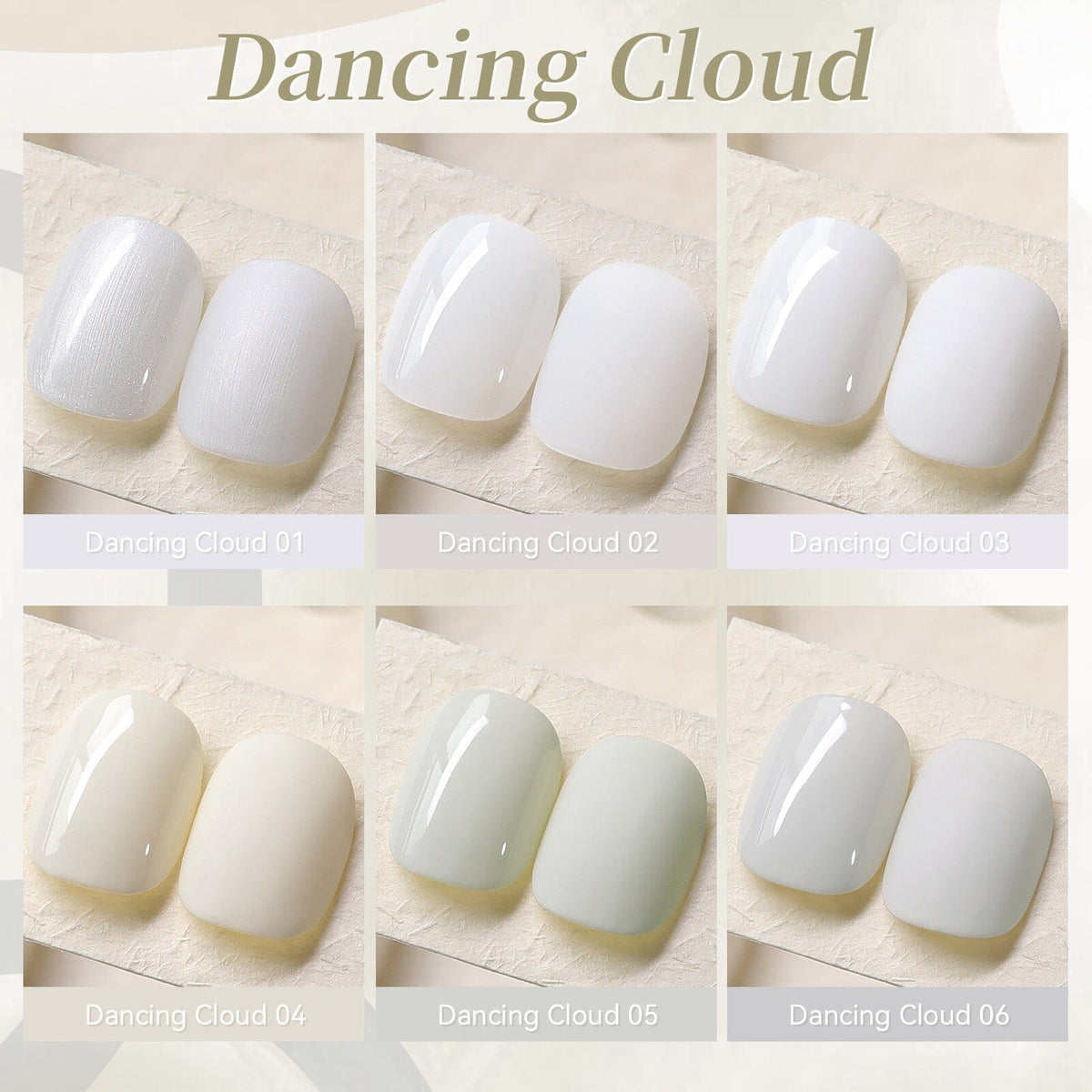 6 Colors Gel Set S51 Dancing Cloud 7ml Gel Nail Polish BORN PRETTY 