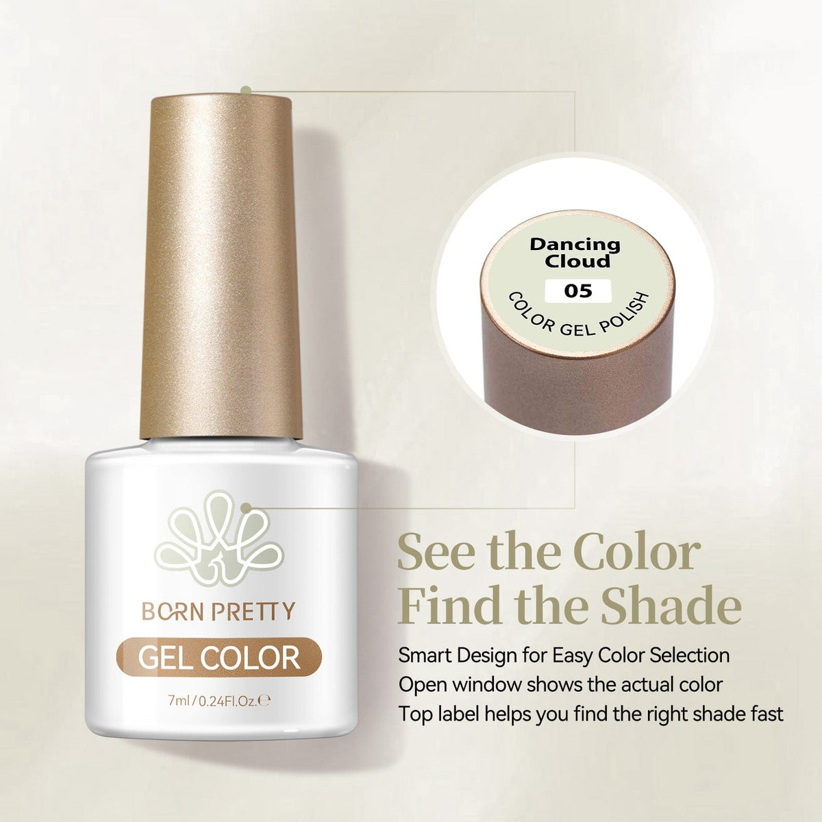 6 Colors Gel Set S51 Dancing Cloud 7ml Gel Nail Polish BORN PRETTY 