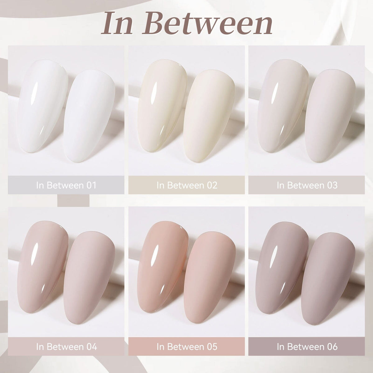 6 Colors Gel Set S52 In Between 7ml Gel Nail Polish BORN PRETTY 