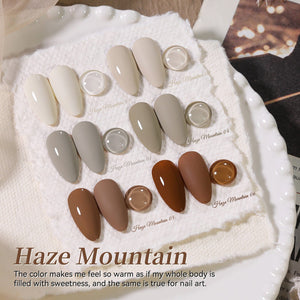 6 Colors Gel Set S53 Haze Mountain 7ml Gel Nail Polish BORN PRETTY 