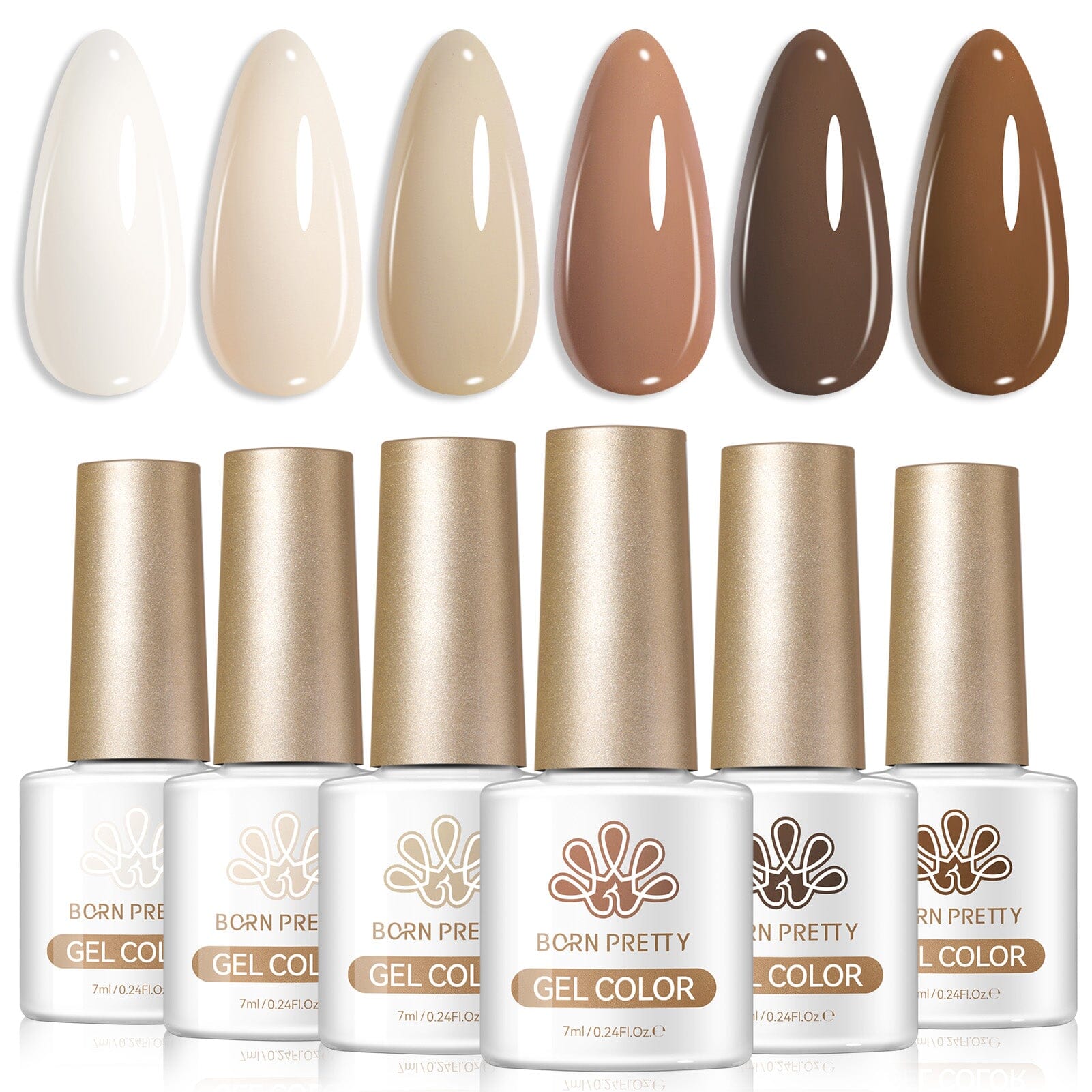 6 Colors Gel Set S54 Desert Dawn 7ml Gel Nail Polish BORN PRETTY 