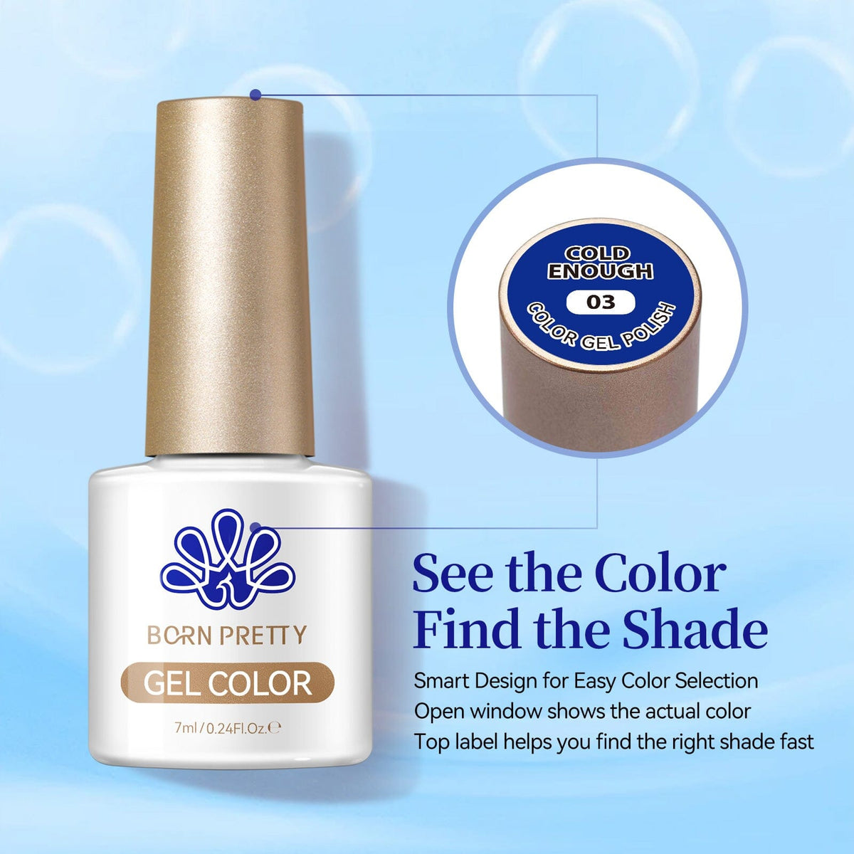 6 Colors Gel Set S57 Cold Enough 7ml Gel Nail Polish BORN PRETTY 