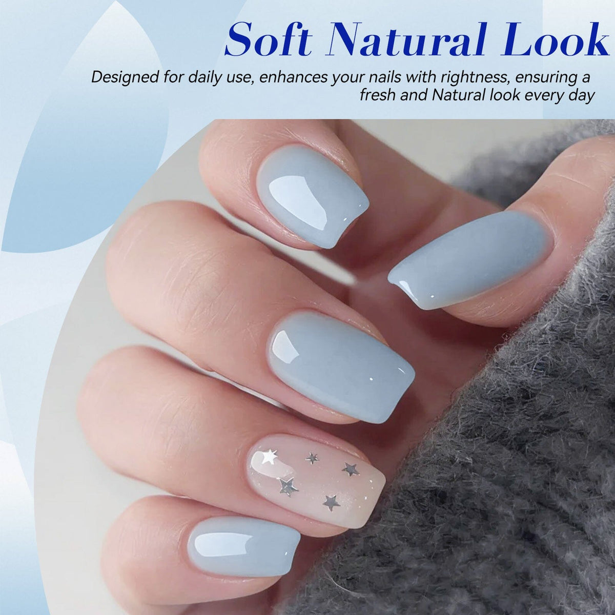 6 Colors Jelly Gel J55 Reduced Blue 7ml Gel Nail Polish BORN PRETTY 