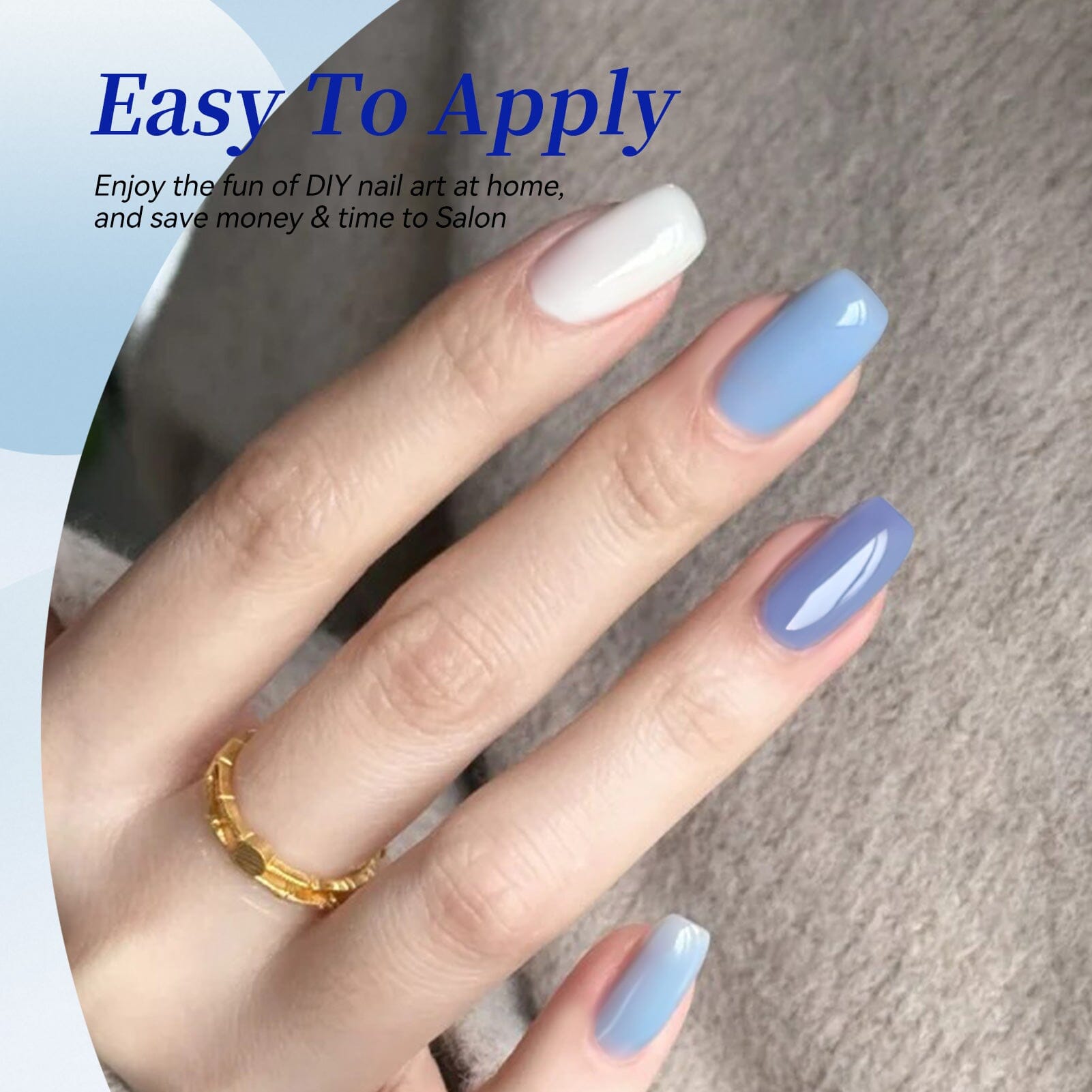 6 Colors Jelly Gel J55 Reduced Blue 7ml Gel Nail Polish BORN PRETTY 