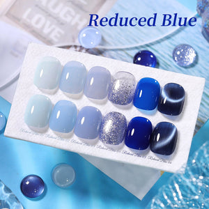6 Colors Jelly Gel J55 Reduced Blue 7ml Gel Nail Polish BORN PRETTY 