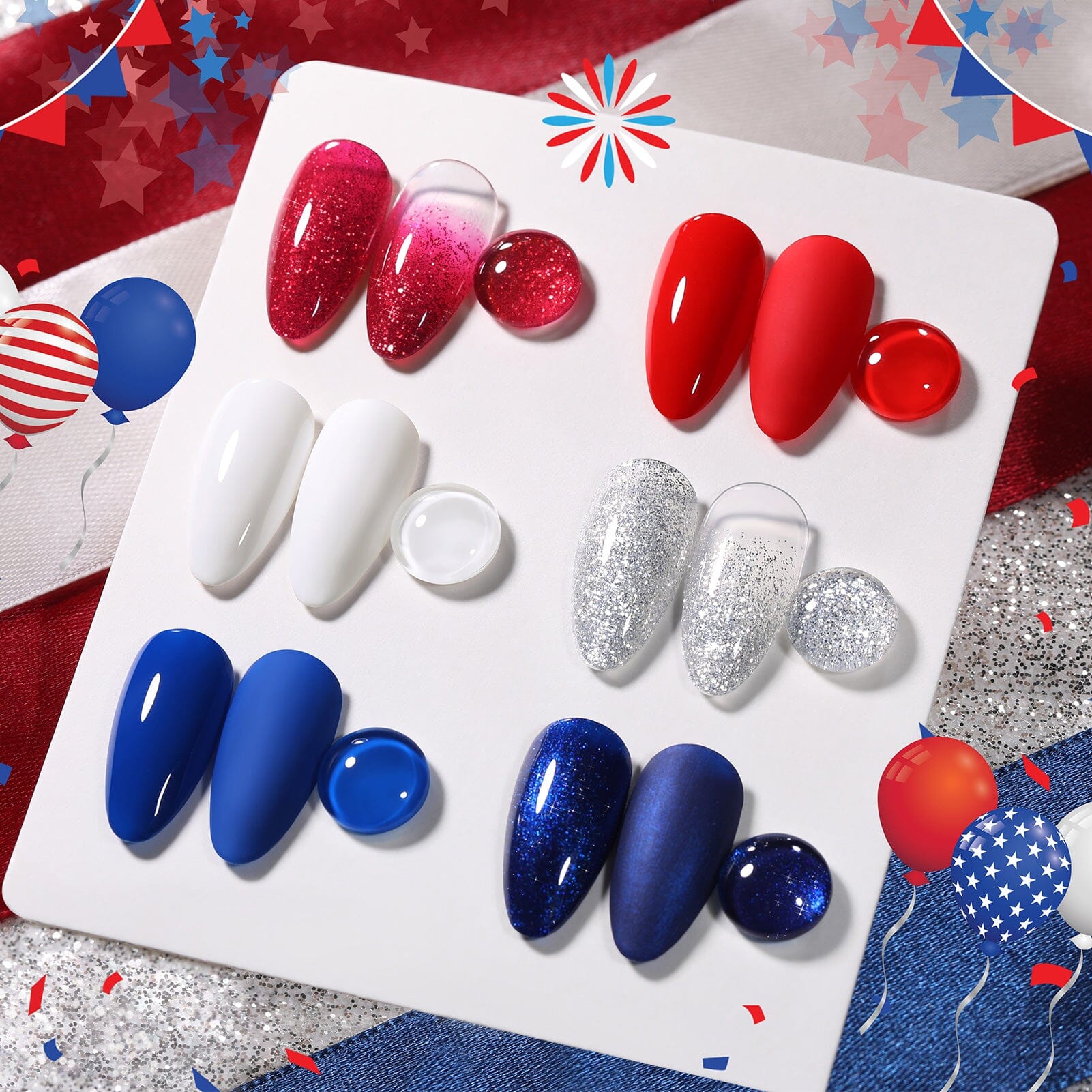 6 Colors Gel Set S60 July Celebration 7ml Gel Nail Polish BORN PRETTY 