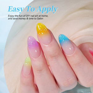 6 Colors Jelly Gel J54 Sunlit Bubbles 7ml Gel Nail Polish BORN PRETTY 