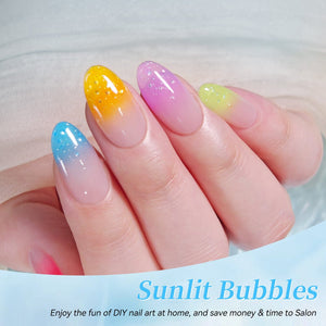6 Colors Jelly Gel J54 Sunlit Bubbles 7ml Gel Nail Polish BORN PRETTY 