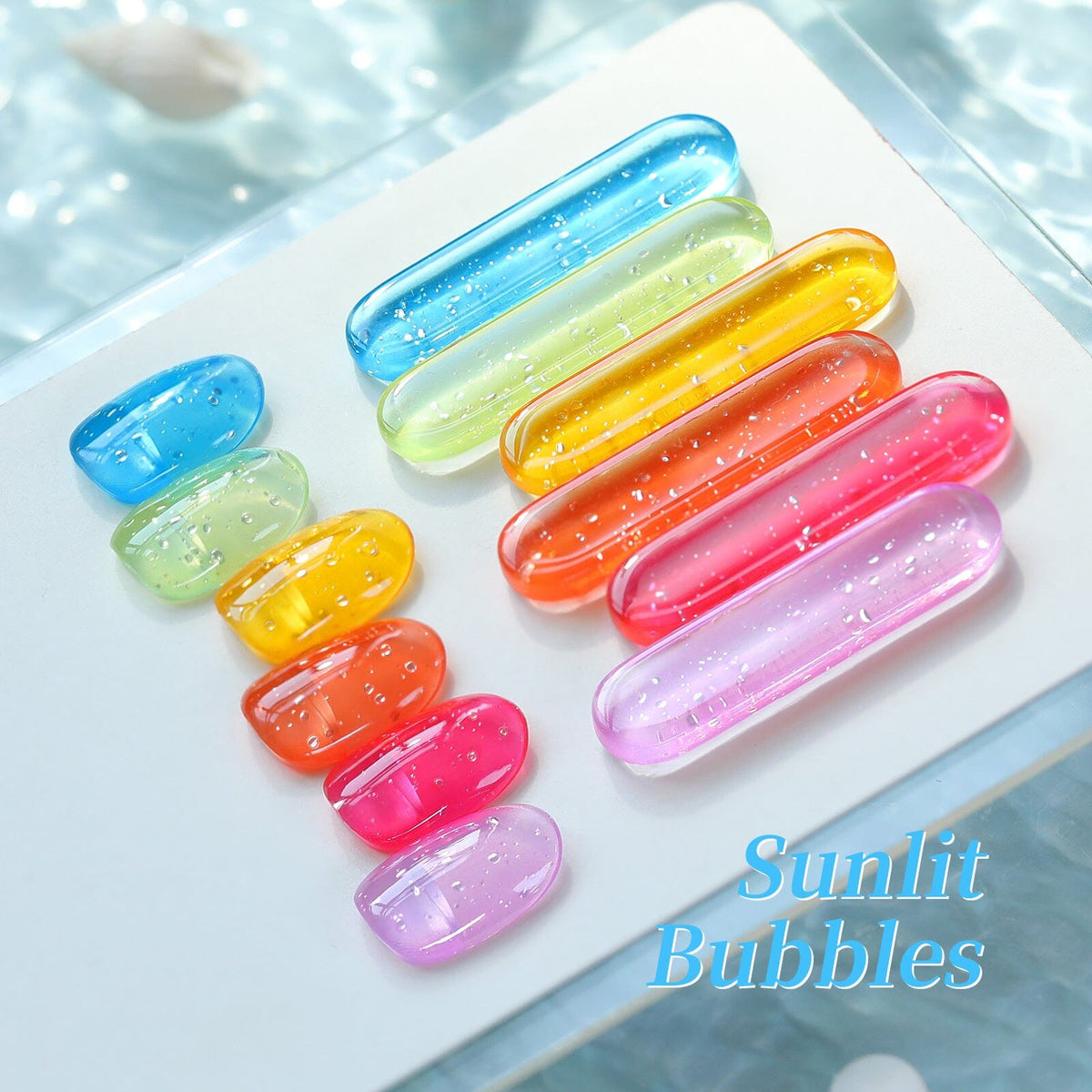 6 Colors Jelly Gel J54 Sunlit Bubbles 7ml Gel Nail Polish BORN PRETTY 