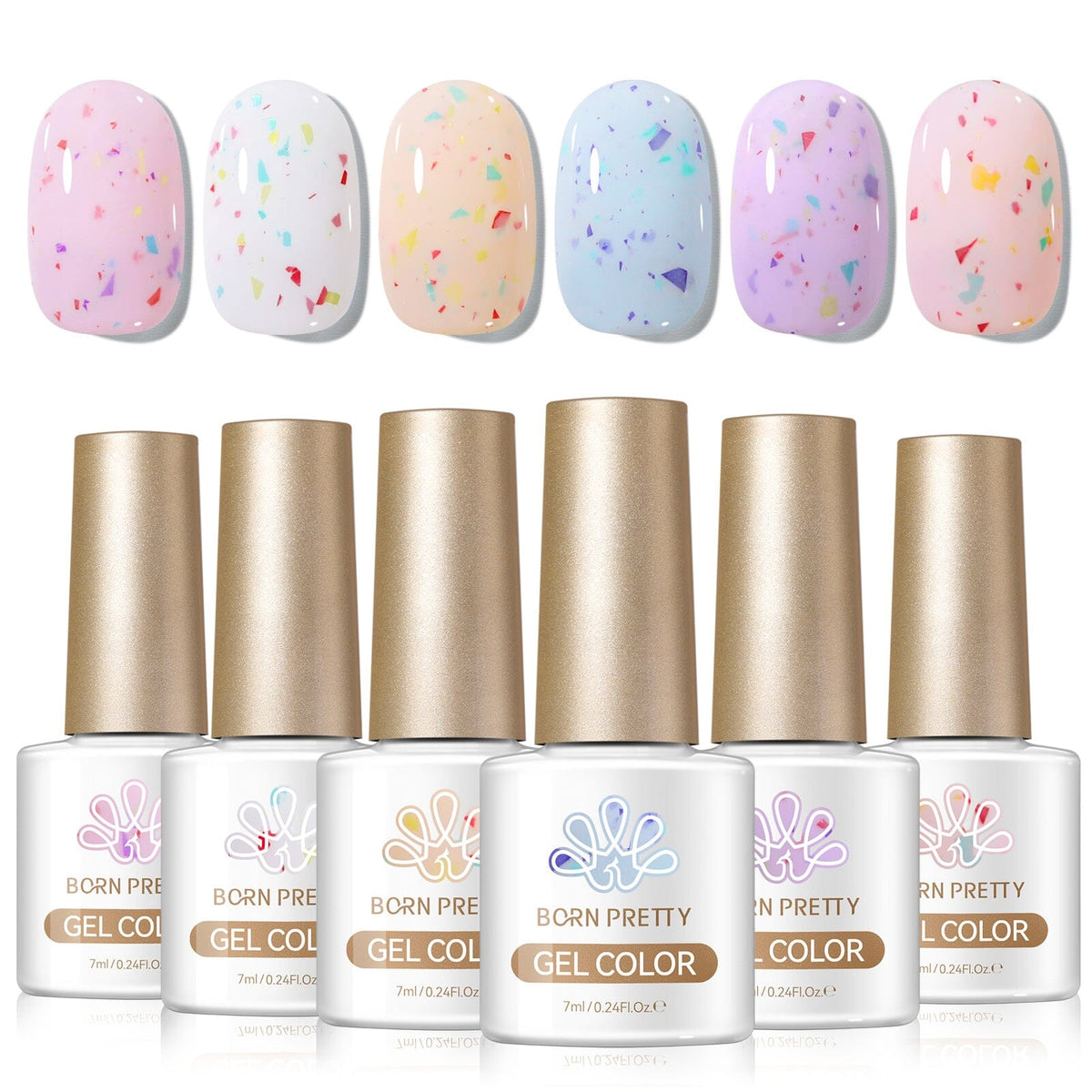 6 Colors Jelly Gel J56 Yogee Cream 7ml Gel Nail Polish BORN PRETTY 
