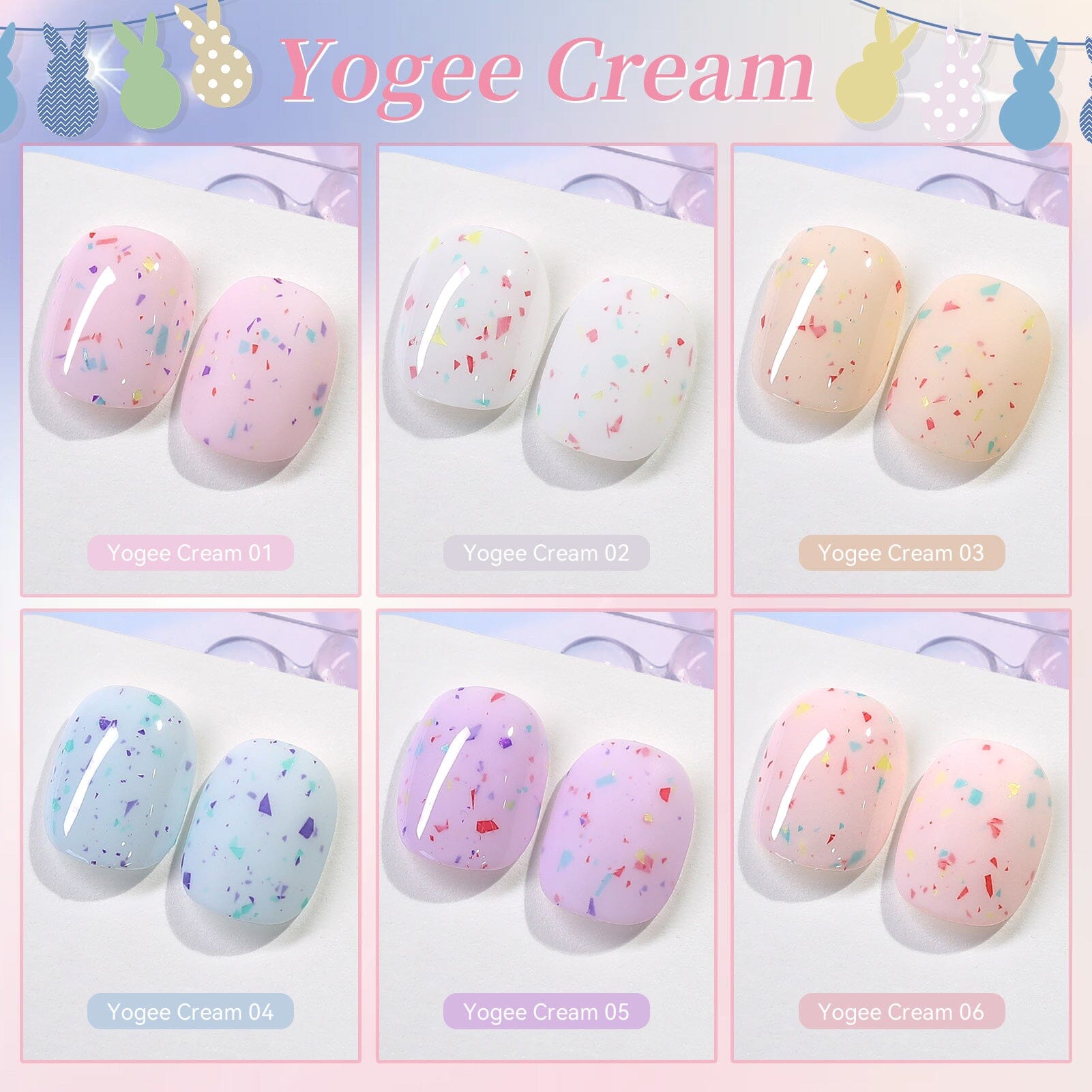 6 Colors Jelly Gel J56 Yogee Cream 7ml Gel Nail Polish BORN PRETTY 