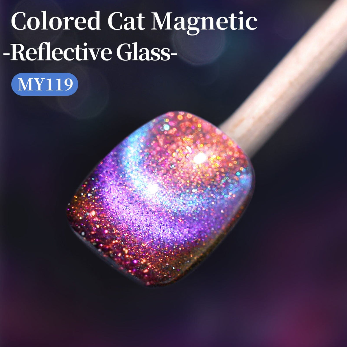 Colored Cat Magnetic Gel MY119 Reflective Glass 15ml Gel Nail Polish BORN PRETTY 