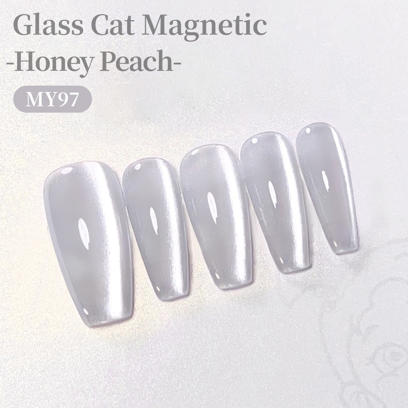 Glass Cat Magnetic Gel MY97 Honey Peach 15ml Gel Nail Polish BORN PRETTY 