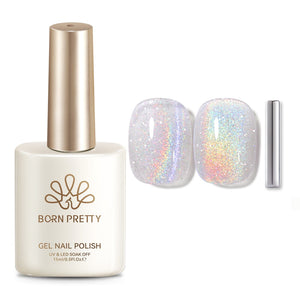 Reflective Cat Magnetic Gel MY495 Fantastic White 15ml Gel Nail Polish BORN PRETTY 