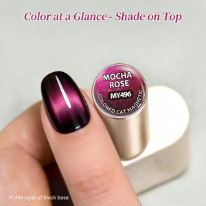 Colored Cat Magnetic Gel MY496 Mocha Rose 15ml Gel Nail Polish BORN PRETTY 