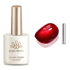 Glass Cat Magnetic Gel MY497 Pomegranate Red 15ml Gel Nail Polish BORN PRETTY 