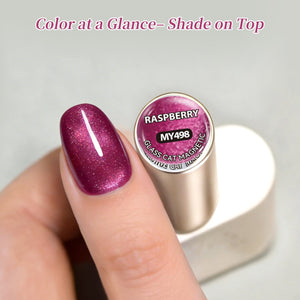 Glass Cat Magnetic Gel MY498 Raspberry 15ml Gel Nail Polish BORN PRETTY 