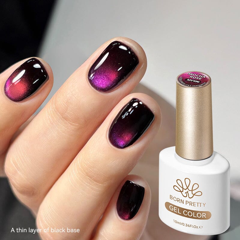 Colored Cat Magnetic Gel MY496 Mocha Rose 10ml Gel Nail Polish BORN PRETTY 