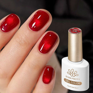 Glass Cat Magnetic Gel MY497 Pomegranate Red 10ml Gel Nail Polish BORN PRETTY 