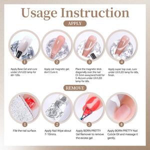 Glass Cat Magnetic Gel MY499 Dream Nude 15ml Gel Nail Polish BORN PRETTY 
