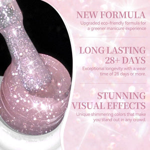Reflective Gel SZ54 Pink Gleam 10ml Gel Nail Polish BORN PRETTY 