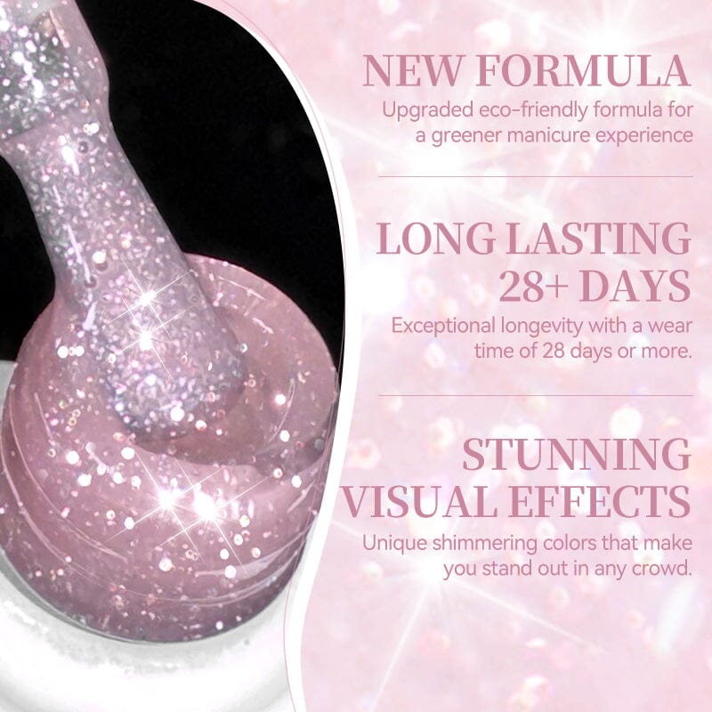 Reflective Gel SZ54 Pink Gleam 10ml Gel Nail Polish BORN PRETTY 