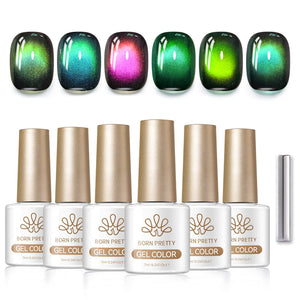6 Colors Cat Magnetic Gel Polish Set 7ml Gel Nail Polish BORN PRETTY M63 Aletau 