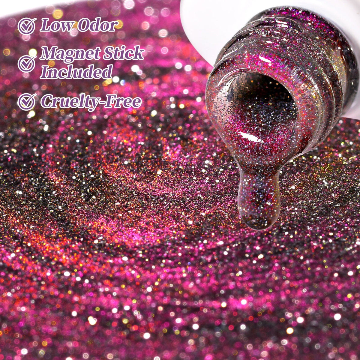 6 Colors Reflective Cat Magnetic Gel M64 Light Years Away 7ml Gel Nail Polish BORN PRETTY 