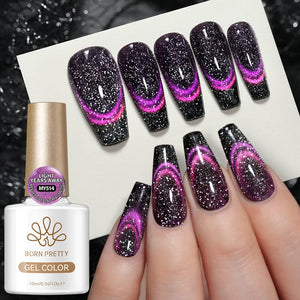Reflective Cat Magnetic Gel MY514 Light Years Away 10ml Gel Nail Polish BORN PRETTY 