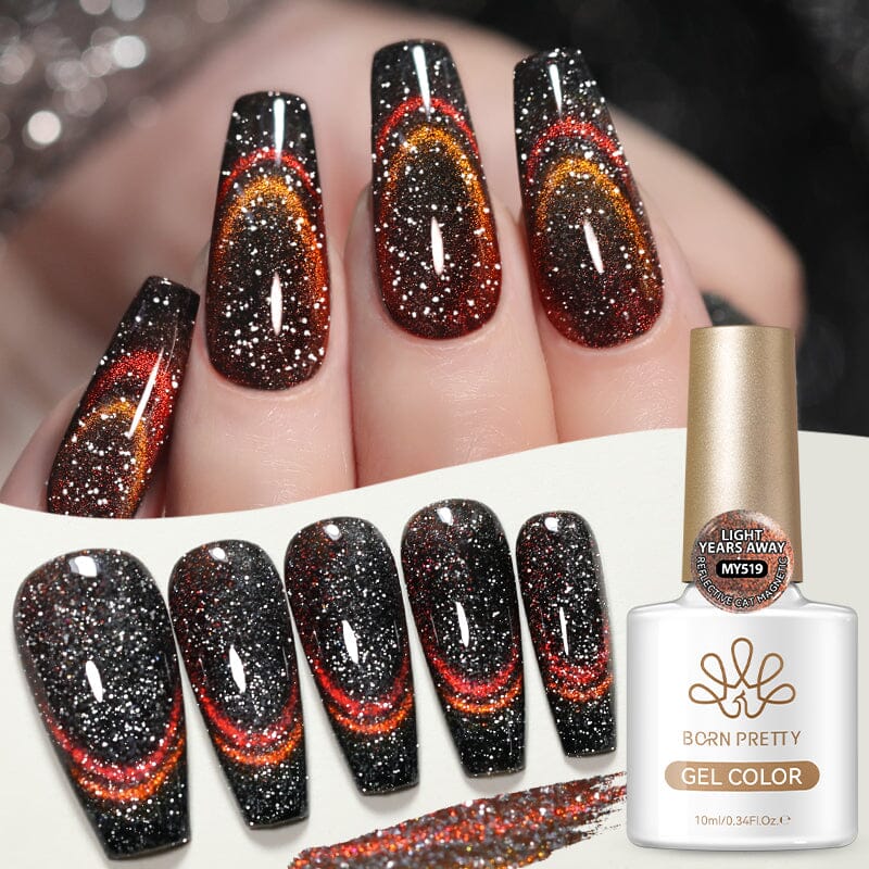 Reflective Cat Magnetic Gel MY519 Light Years Away 10ml Gel Nail Polish BORN PRETTY 