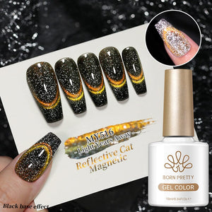 Reflective Cat Magnetic Gel MY516 Light Years Away 10ml Gel Nail Polish BORN PRETTY 