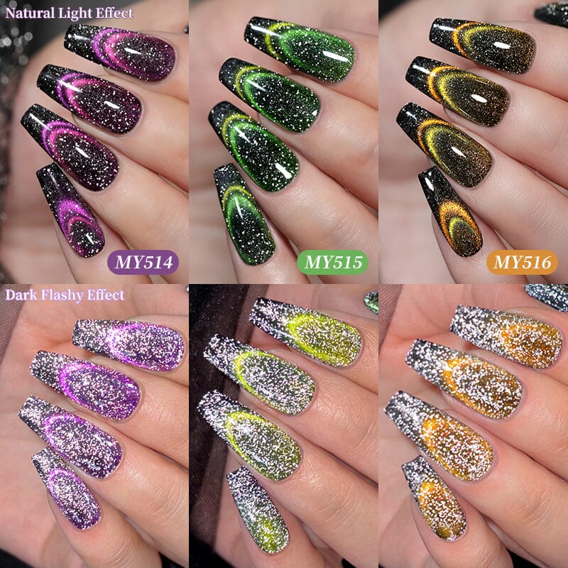 Reflective Cat Magnetic Gel MY514 Light Years Away 10ml Gel Nail Polish BORN PRETTY 