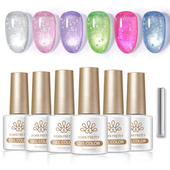 6 Colors Cat Magnetic Gel Polish Set 7ml Gel Nail Polish BORN PRETTY M65 Bubbly 