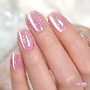 6 Colors Crystal Cat Magnetic Gel M65 Bubbly 7ml Gel Nail Polish BORN PRETTY 