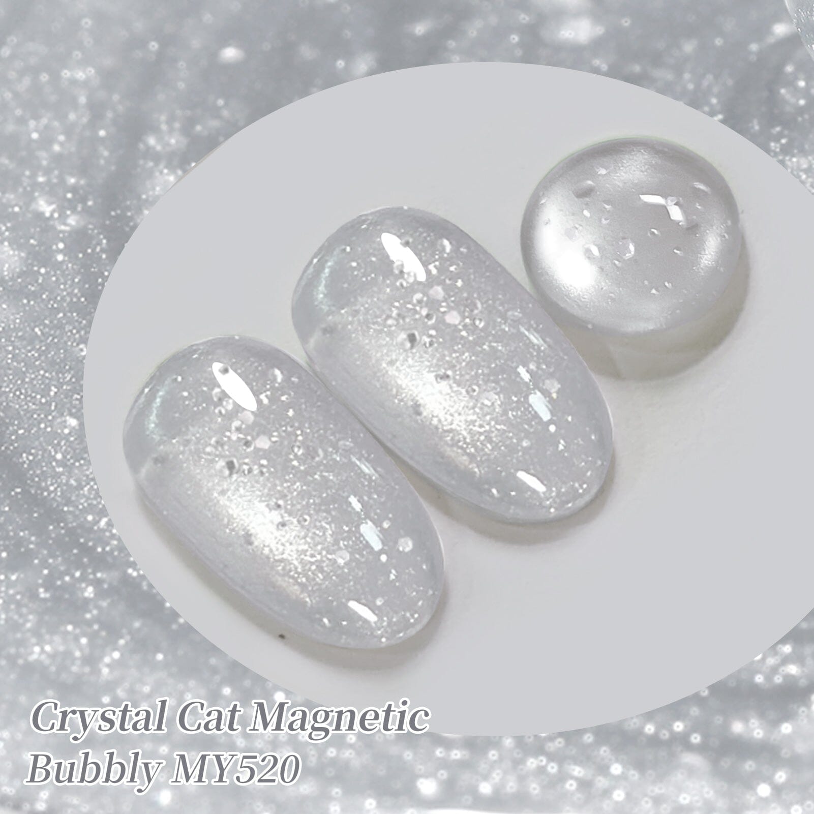 Crystal Cat Magnetic Gel MY520 Bubbly 15ml Gel Nail Polish BORN PRETTY 